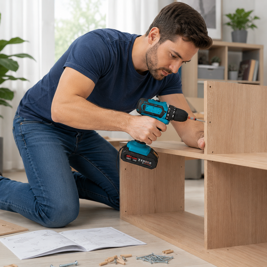 🏠 Kit Taladro Inalámbrico con 2 Baterías y Accesorios